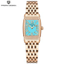 PAGANI Design 22mm Square Women’s Quartz Watch – Sapphire Glass, Stainless Steel, 50M Waterproof