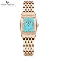 PAGANI Design 22mm Square Women’s Quartz Watch – Sapphire Glass, Stainless Steel, 50M Waterproof