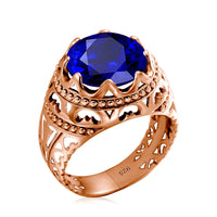 Dazzle Dime® Vintage 925 Sterling Silver Mystic Topaz Ring for Men | Unique Colorful Gemstone Jewelry