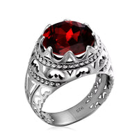 Dazzle Dime® Vintage 925 Sterling Silver Mystic Topaz Ring for Men | Unique Colorful Gemstone Jewelry
