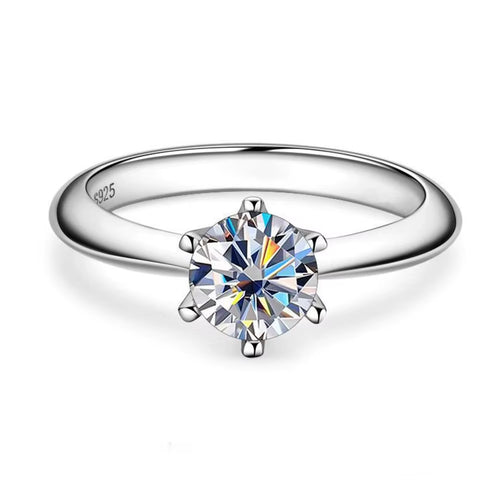 Dazzle Dime® GRA Certified Moissanite Solitaire Ring – VVS1 Lab Diamond for Women