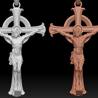 Jesus Crucifix Pendant with Chain - Dazzle Dime