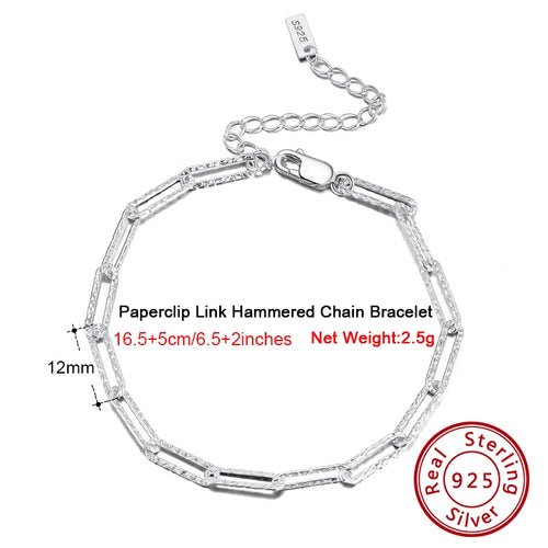 Dazzle Dime® 14K Gold Plated 925 Sterling Silver Paperclip Chain Necklace – 3.6mm/5mm/7mm | Unisex Link Necklace for Women & Men