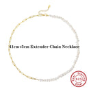 Dazzle Dime® 14K Gold Plated 925 Sterling Silver Paperclip Chain Necklace – 3.6mm/5mm/7mm | Unisex Link Necklace for Women & Men