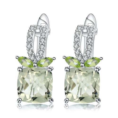 Green Amethyst Studs
