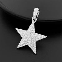 Hip-Hop Star Moissanite Pendant Necklace for Men – 925 Sterling Silver Bling Gift