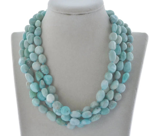 18" Natural Baroque Gemstone Necklace with Magnetic Clasp | Handcrafted Statement Jewelry with Amazonite, Amethyst, Fluorite, Morganite & Tourmaline