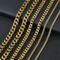 925 Sterling Silver Punk Cuban Link Necklace – Available in Yellow, White, and Rose Gold Plating