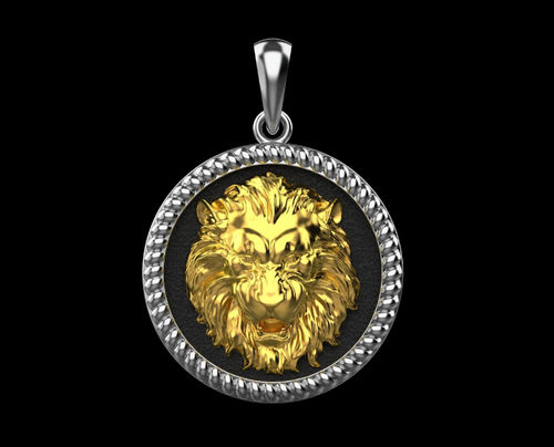 Gold Plated Lion Pendant with chain