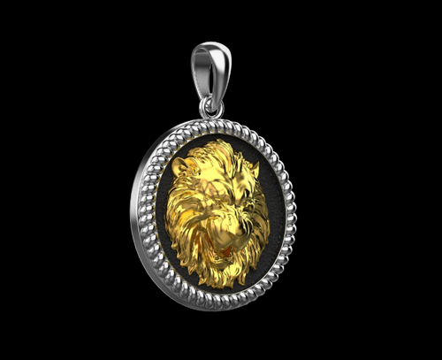 Gold Plated Lion Pendant with chain