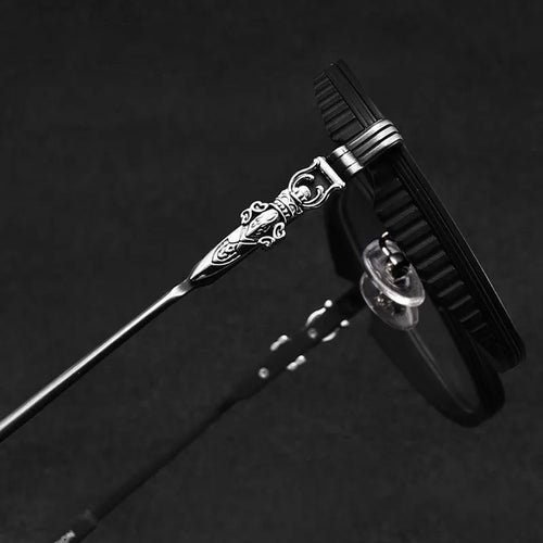 Retro Polygonal Alloy Glasses Frame – Photochromic Eyeglasses & Sunglasses for Men and Women