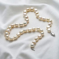 Dazzle Dime® AA Quality Freshwater Cultured Pearl Necklace – 8-9mm/9-10mm Pearls with Sterling Silver Clasp | Classic Strand for Women