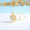 Dazzle Dime® 18K Gold Heart Moissanite Necklace | 3CT, 9mm Natural Heart Cut | Luxury Wedding Jewelry with Certificate