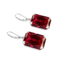 Dazzle Dime Vintage Ruby Gemstone Earrings – 925 Sterling Silver, Handmade Designer Jewelry for Women