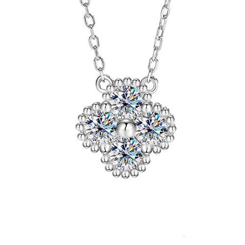 Dazzle Dime D Color 2.4CT (25 Sterling Moissanite Bracelets Lucky Bangles Wedding Birthday Party Clover Gifts Jewelry