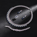 Cubic Zirconia Bridal Wedding Jewelry Set, Asian & African Crystal Wedding Jewelry Set - 4-Piece Ring