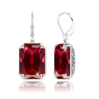 Dazzle Dime Vintage Ruby Gemstone Earrings – 925 Sterling Silver, Handmade Designer Jewelry for Women