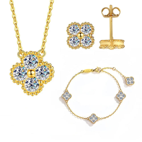 Dazzle Dime D Color 2.4CT (25 Sterling Moissanite Bracelets Lucky Bangles Wedding Birthday Party Clover Gifts Jewelry