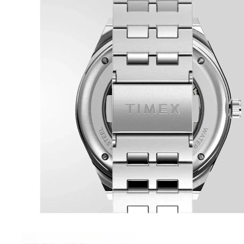 TIMEX Men’s Automatic Multifunction Watch – Classic Steel Strap, Calendar Display, Luxury Mechanical Timepiece (1854 American Brand)