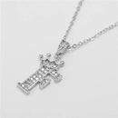  Crown Moissanite Alphabet Pendant Necklace – 925 Sterling Silver A-Z Initials with Gold Plating