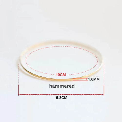 Dazzle Dime® 14K Gold-Filled Stacking Bangle | Handmade Closed Bracelet | Vintage Boho Charm Bracelet | Tarnish-Resistant Bridesmaid Gift