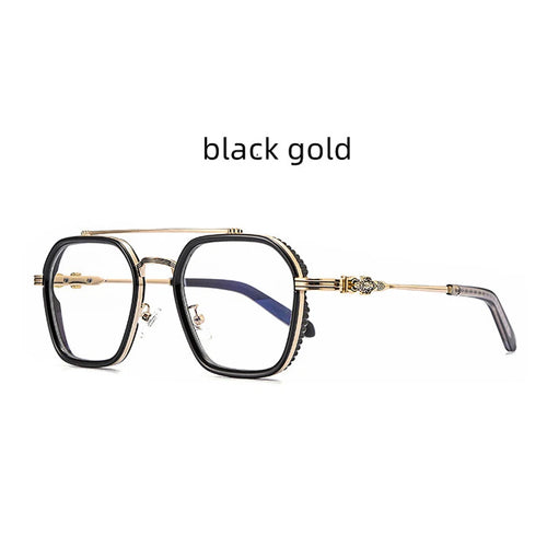 Retro Polygonal Alloy Glasses Frame – Photochromic Eyeglasses & Sunglasses for Men and Women