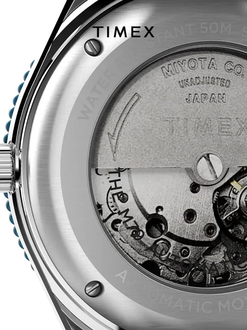 TIMEX Men’s Automatic Multifunction Watch – Classic Steel Strap, Calendar Display, Luxury Mechanical Timepiece (1854 American Brand)