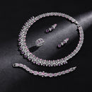 Cubic Zirconia Bridal Wedding Jewelry Set, Asian & African Crystal Wedding Jewelry Set - 4-Piece Ring