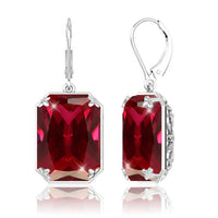 Dazzle Dime Vintage Ruby Gemstone Earrings – 925 Sterling Silver, Handmade Designer Jewelry for Women