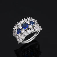 Cubic Zirconia Bridal Wedding Jewelry Set, Asian & African Crystal Wedding Jewelry Set - 4-Piece Ring
