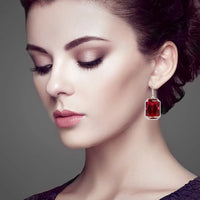 Dazzle Dime Vintage Ruby Gemstone Earrings – 925 Sterling Silver, Handmade Designer Jewelry for Women