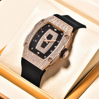 Reloj Mujer Diamond Watch for Women Luxury Silver Rose Gold Quartz Wrist Watch Relogio Feminino