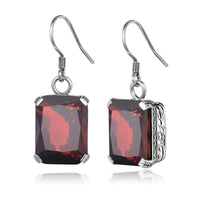 Dazzle Dime® Amethyst Sterling Silver Earrings – Square White Gold-Plated Gemstone Fine Jewelry for Women