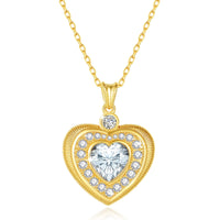 Dazzle Dime® 18K Gold Heart Moissanite Necklace | 3CT, 9mm Natural Heart Cut | Luxury Wedding Jewelry with Certificate