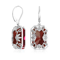 Dazzle Dime Vintage Ruby Gemstone Earrings – 925 Sterling Silver, Handmade Designer Jewelry for Women