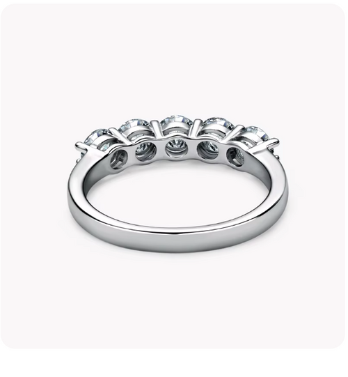 Dazzle Dime Elegant Wedding Ring 925 Sterling Silver Band 0.5ct Moissanite Gemstone with GRA Certification DAZZLE DIME®