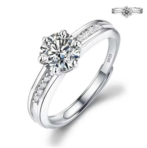 Dazzle Dime® Fine Jewelry Collection with 1CT Lab-Grown Diamonds in 925 Sterling Silver – White Gold Clad DAZZLE DIME®