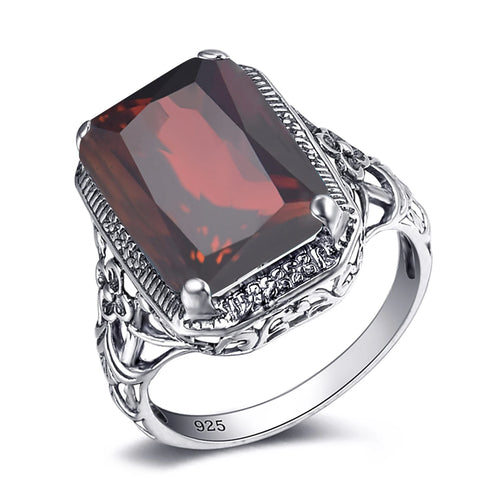Vintage Gemstone Birthstone Wedding Ring – 925 Sterling Silver, Handmade Luxury for Women