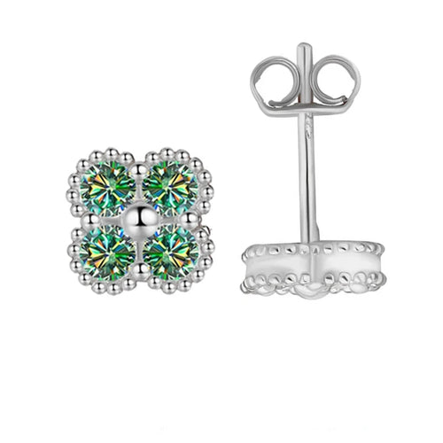 Dazzle Dime D Color 2.4CT (25 Sterling Moissanite Bracelets Lucky Bangles Wedding Birthday Party Clover Gifts Jewelry