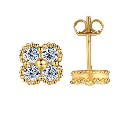 Dazzle Dime D Color 2.4CT (25 Sterling Moissanite Bracelets Lucky Bangles Wedding Birthday Party Clover Gifts Jewelry