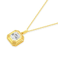 Dazzle Dime® Brilliant Necklace | 14K Gold 2CT Moissanite Pendant for Women | Fine Jewelry Wedding Gift