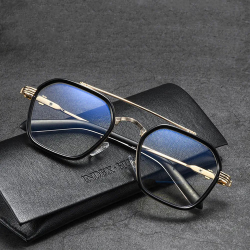Retro Polygonal Alloy Glasses Frame – Photochromic Eyeglasses & Sunglasses for Men and Women