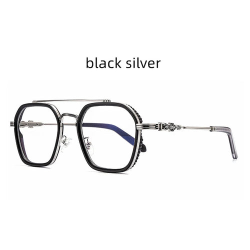 Retro Polygonal Alloy Glasses Frame – Photochromic Eyeglasses & Sunglasses for Men and Women