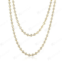 Moissanite Solitaire Necklace – 14K/10K/9K Solid Gold or 925 Silver, D/VVS1 3mm