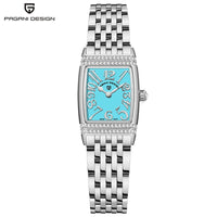 PAGANI Design 22mm Square Women’s Quartz Watch – Sapphire Glass, Stainless Steel, 50M Waterproof
