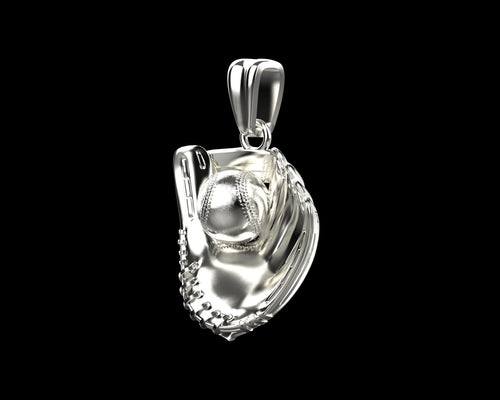 Dazzle Dime Baseball Glove and Ball Pendant A Tribute to the Great American Pastime - Dazzle Dime