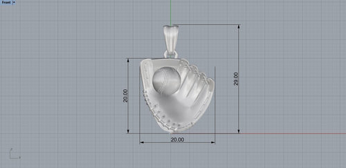 Dazzle Dime Baseball Glove and Ball Pendant A Tribute to the Great American Pastime - Dazzle Dime