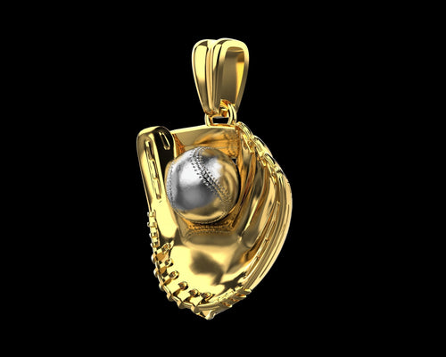 Dazzle Dime Baseball Glove and Ball Pendant A Tribute to the Great American Pastime - Dazzle Dime