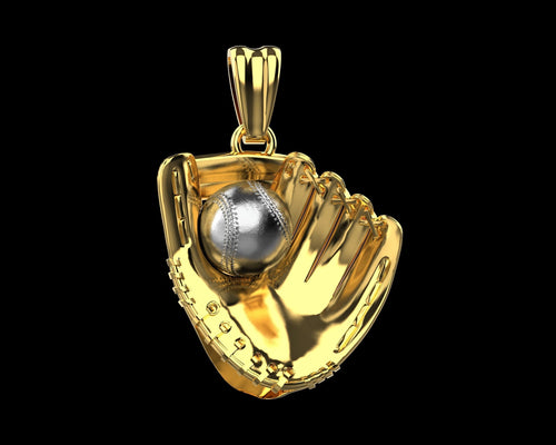 Dazzle Dime Baseball Glove and Ball Pendant A Tribute to the Great American Pastime - Dazzle Dime