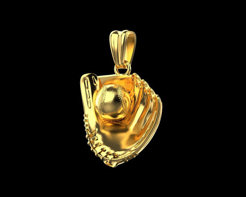 Dazzle Dime Baseball Glove and Ball Pendant A Tribute to the Great American Pastime - Dazzle Dime
